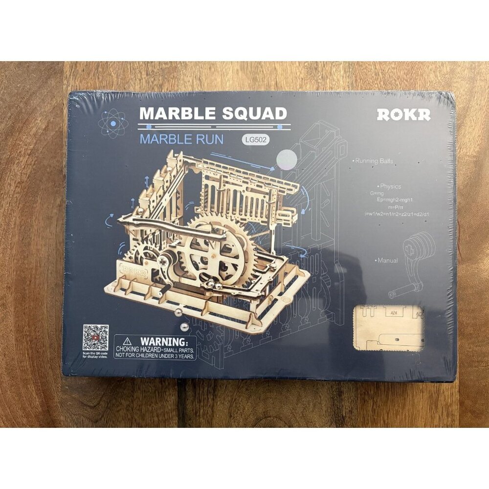 ROKR Marble Squad Marble Run LG502 Wooden 3D Puzzle Cog Coaster New Sealed Kit
